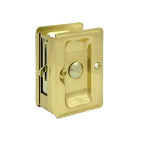 Dendesigns 3.25 x 2.25 in. Heavy Duty Adjustable Privacy Pocket Lock, Bright DE2667240